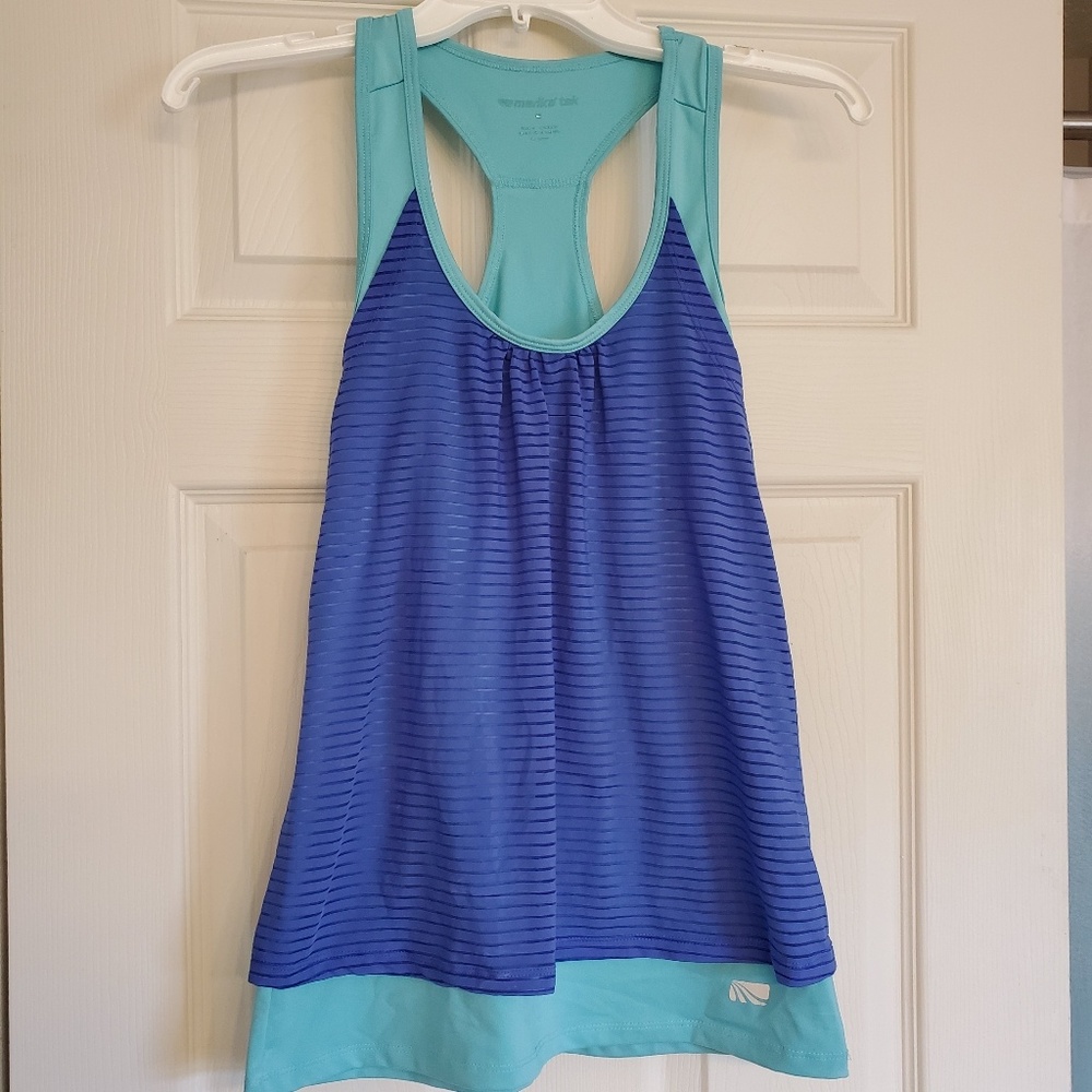 Faux layered athletic tank